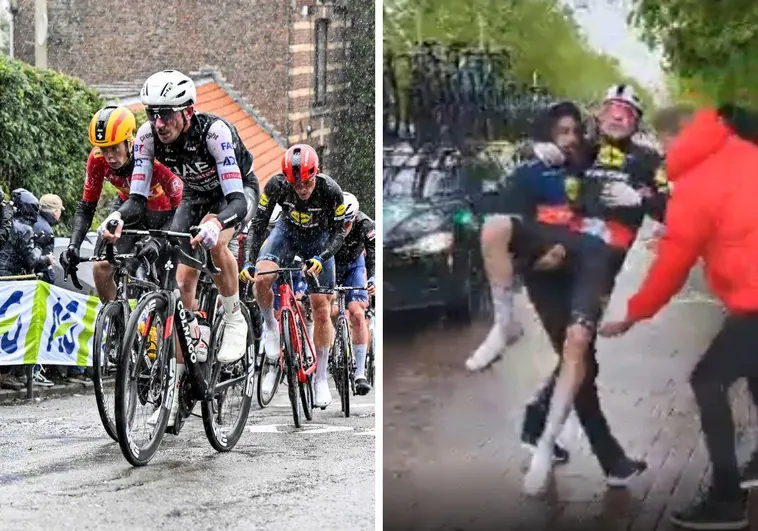 La terrible imagen del ciclista Mattias Skjelmose en la Flecha Valona: granizada, hipotermia y retirada